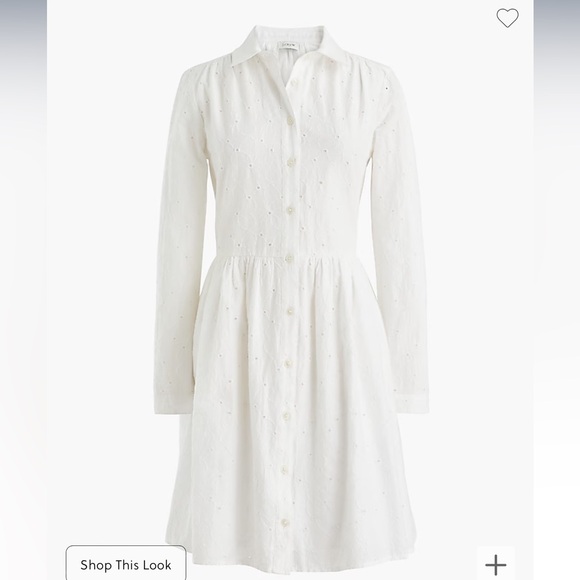 🆕 JCrew eyelet mini shirtdress, size 4 - Picture 5 of 11